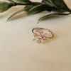 Floral Sparkle Ring- Rose Gold Colour